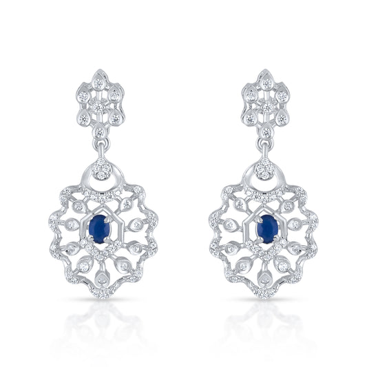 Midnight Bloom Crystal Drop Earrings