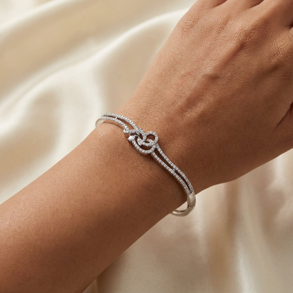 Silver Double Line Bracelet