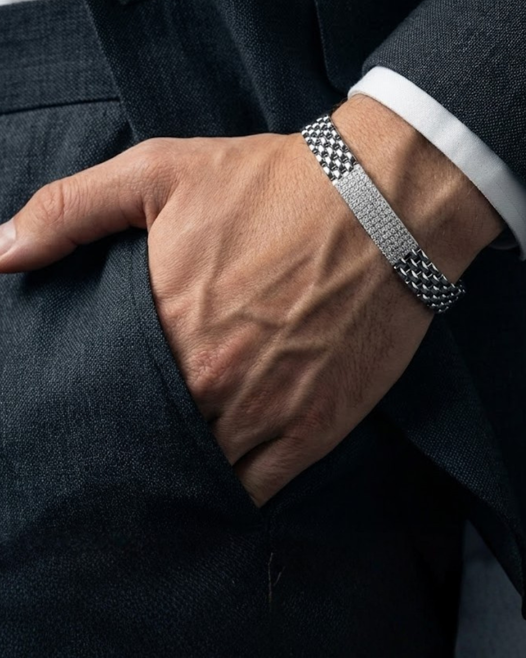 Classic Prime – Solid Men’s 925 Sterling Silver Bracelet Shavi Jewellery