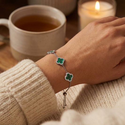 Clover Grace - Green Stone Bracelet