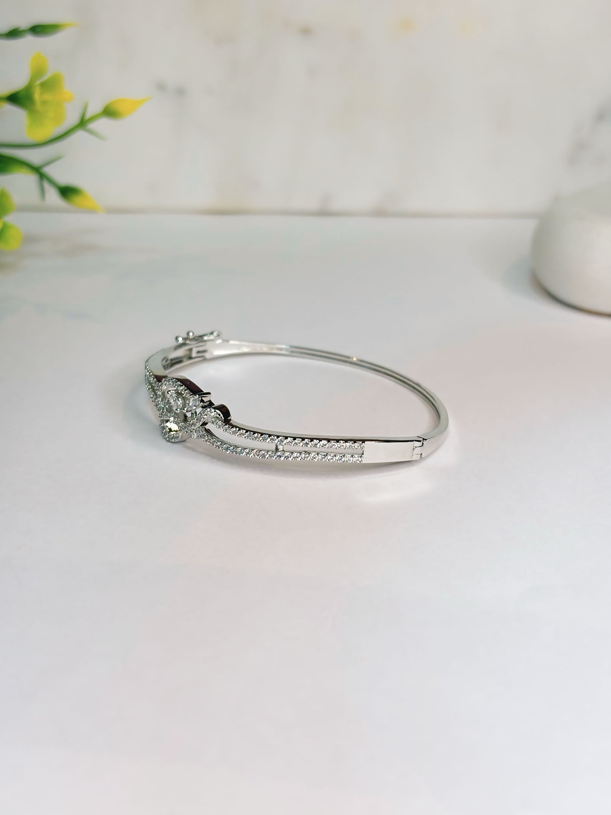 Silver Double Line Bracelet Shavi