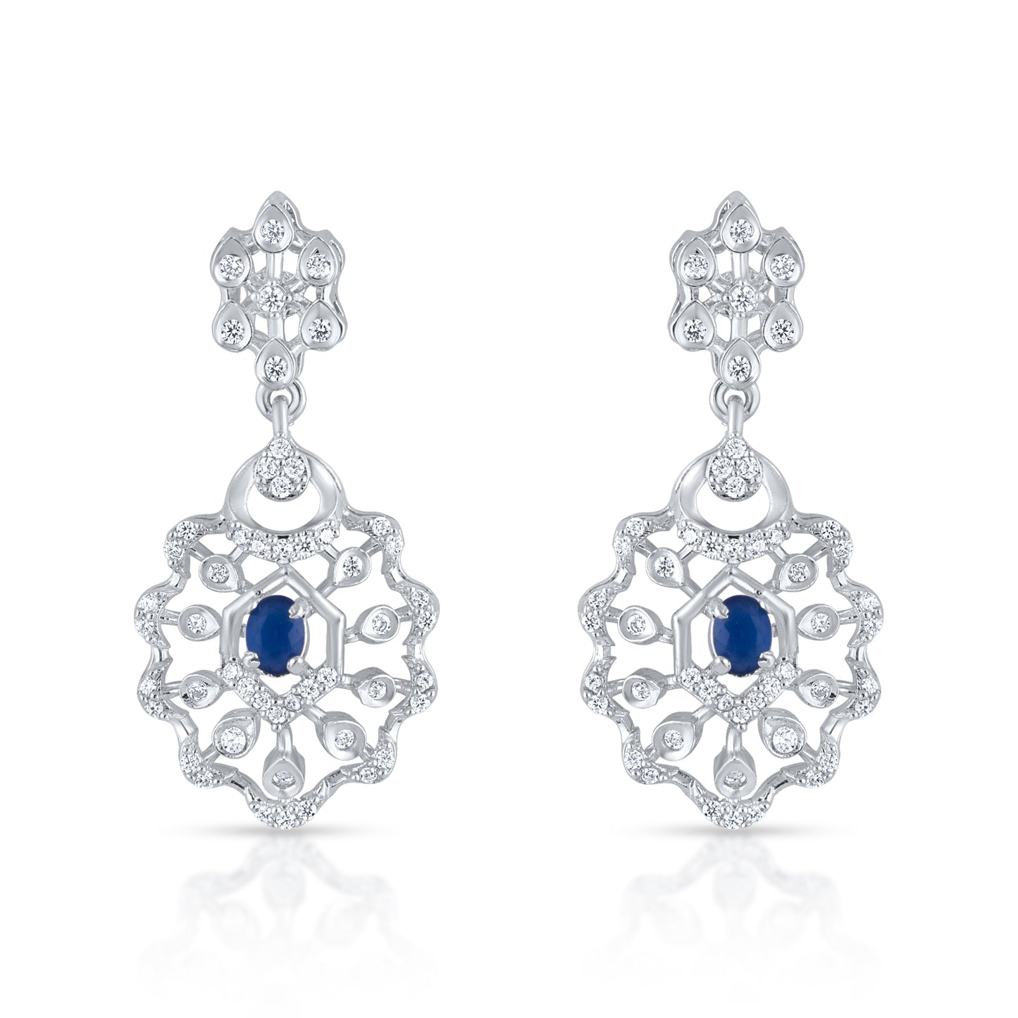 Midnight Bloom Crystal Drop Earrings Shavi Development