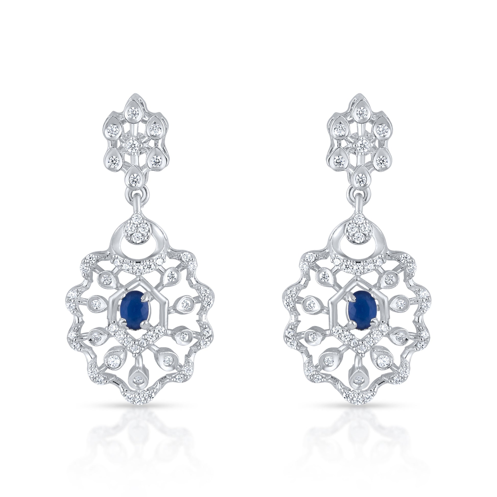 Midnight Bloom Crystal Drop Earrings Shavi Development