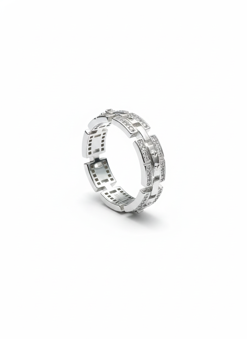 Mens 925 Band – Men’s 925 Sterling Silver Statement Band Shavi Jewellery