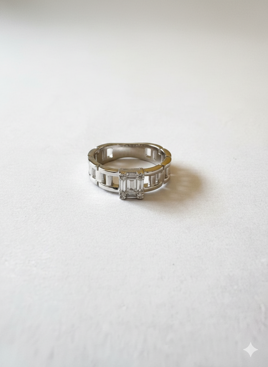 Maze Silver Ring – Men’s 925 Sterling Silver Statement Ring Shavi Jewellery