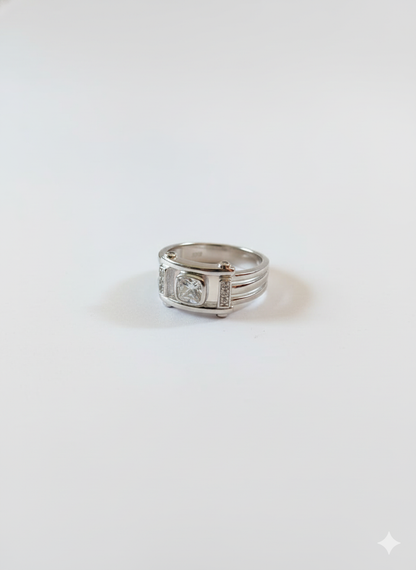 The Charmer – Men’s 925 Sterling Silver Statement Ring - Shavi Jewellery
