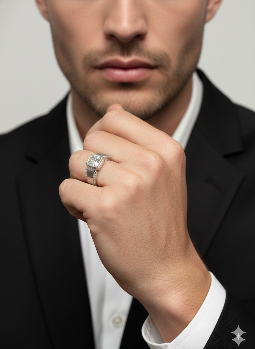 Mens Classique – Men’s 925 Sterling Silver Statement Ring Shavi Jewellery