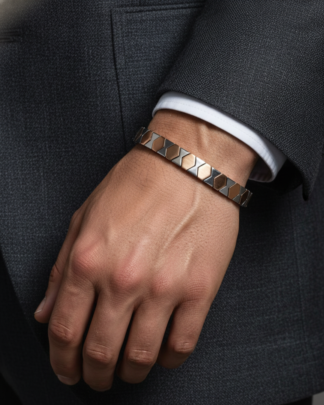 Hexlink Classic – Premium Men’s 925 Sterling Silver Bracelet Shavi Jewellery