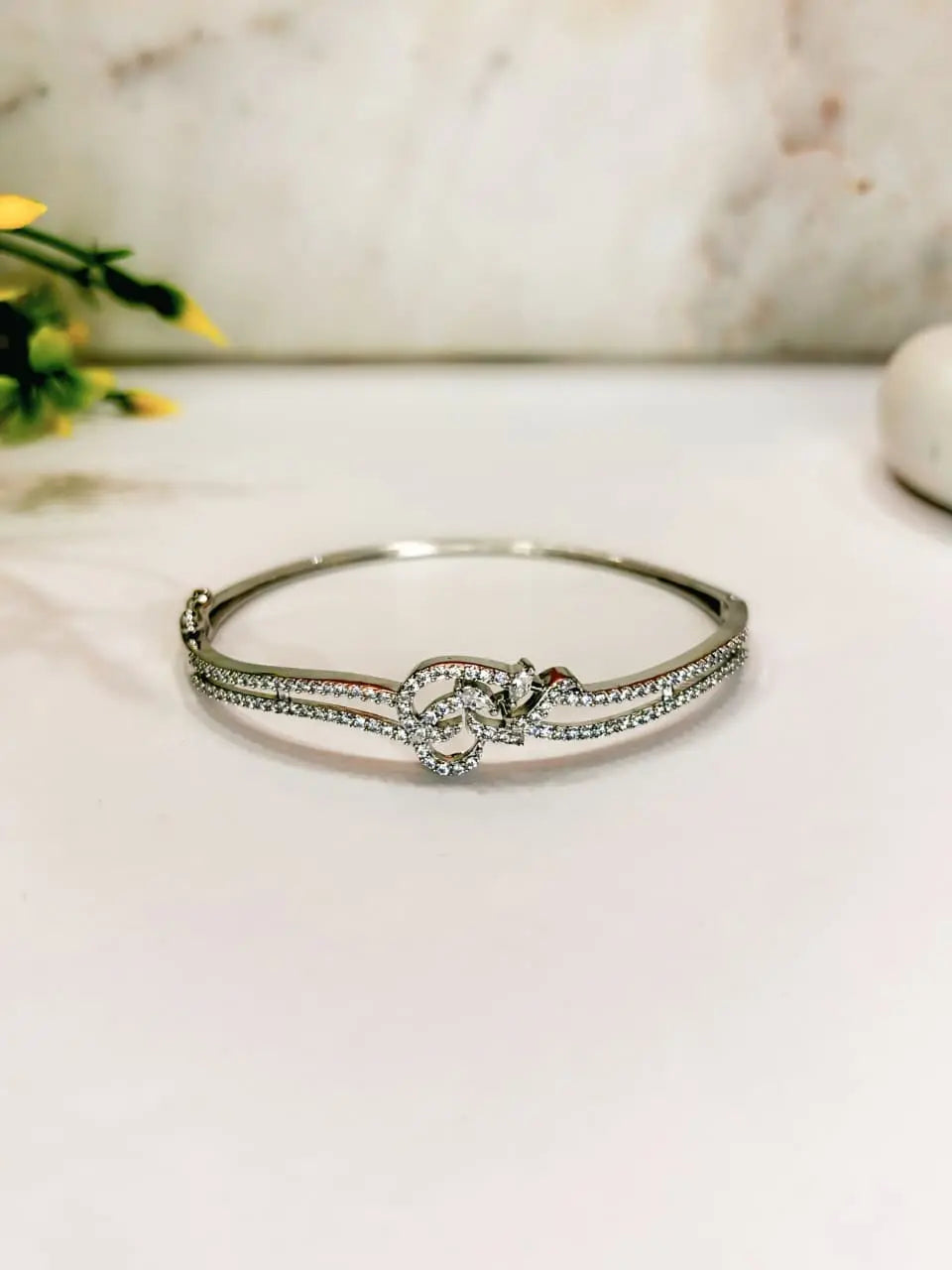 Silver Double Line Bracelet Shavi
