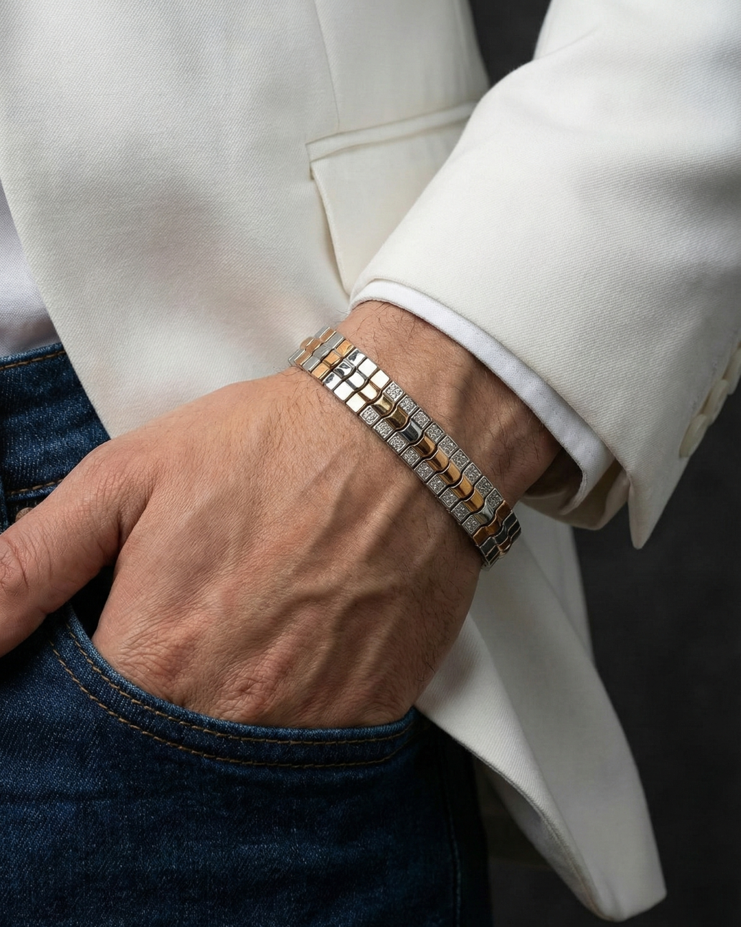 Level Up – Premium Men’s 925 Sterling Silver Bracelet Shavi Jewellery